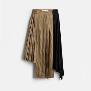 NWOT ROKH x H&M Wool-Blend Studded Skirt in Dark Beige/Black | Size 4